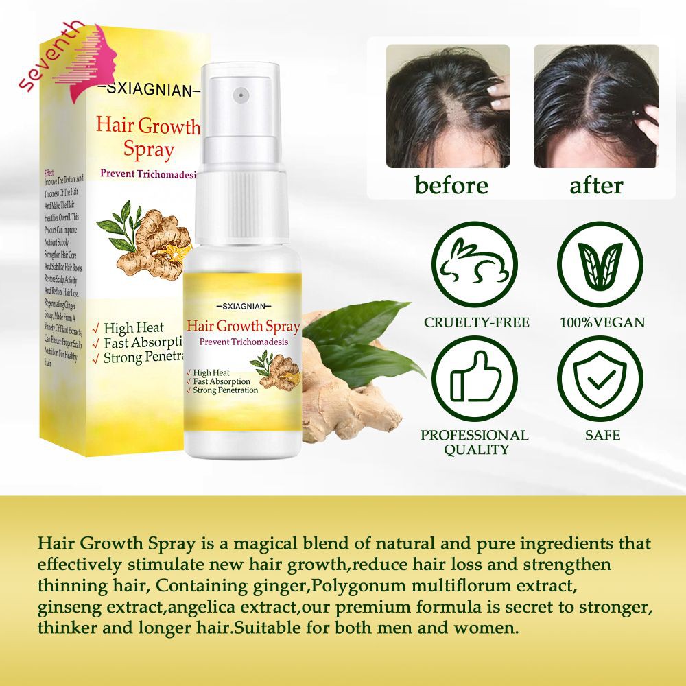 Ginger Hair Growth Essential Oil Hair Root Spray Antidropping Hair