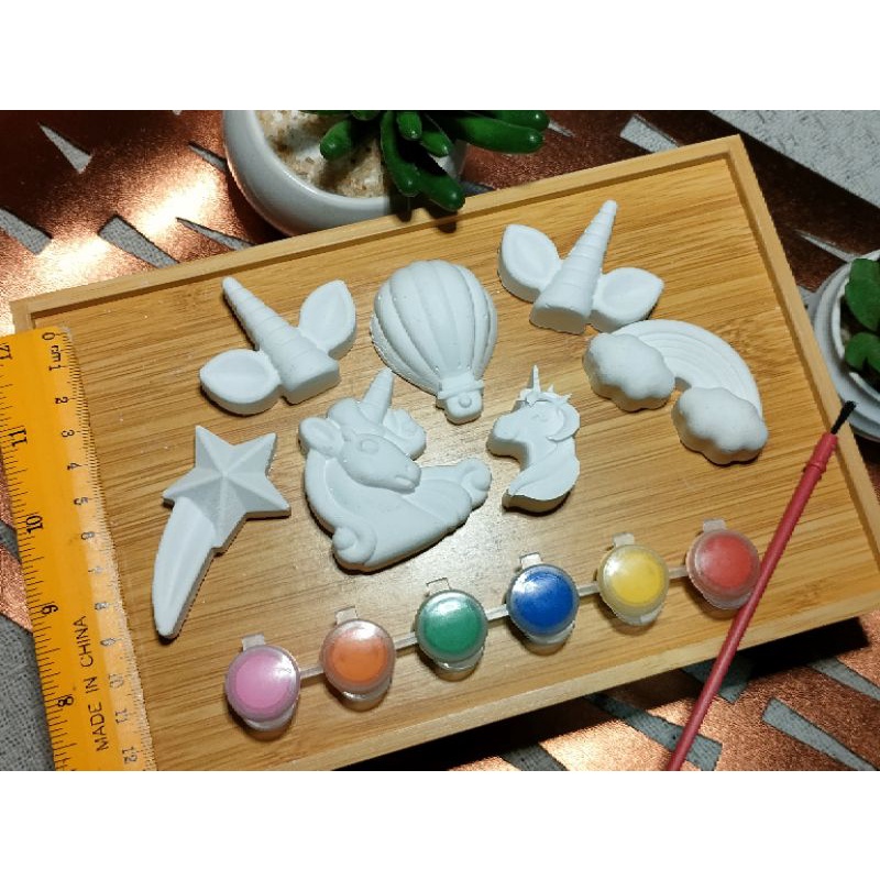 Paint Your Own Unicorn Plaster Figures Painting Activity For Kids