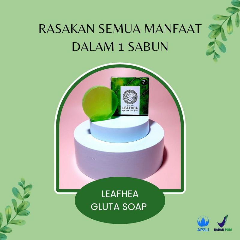 Leafhea gluta soap Ori treatment skin / Itching Scar Body Face soap / Blackheads Allergy Spots