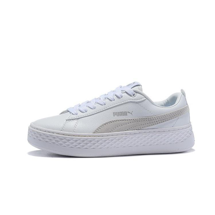 puma all white platform