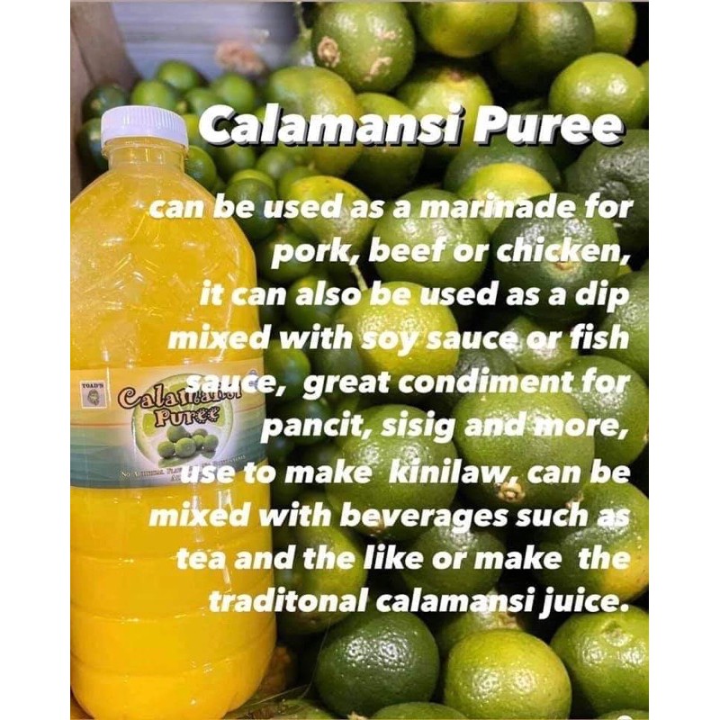 CALAMANSI PUREE 1Liter PURE CALAMANSI EXTRACT JUICE Shopee
