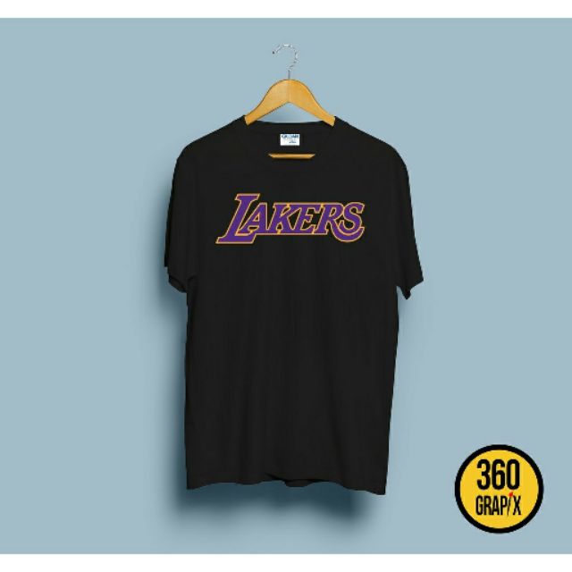 lakers t shirt black