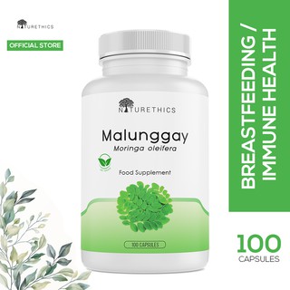 Naturethics Malunggay Moringa Pure All Natural Organic Herbal Supplement 100 Capsules
