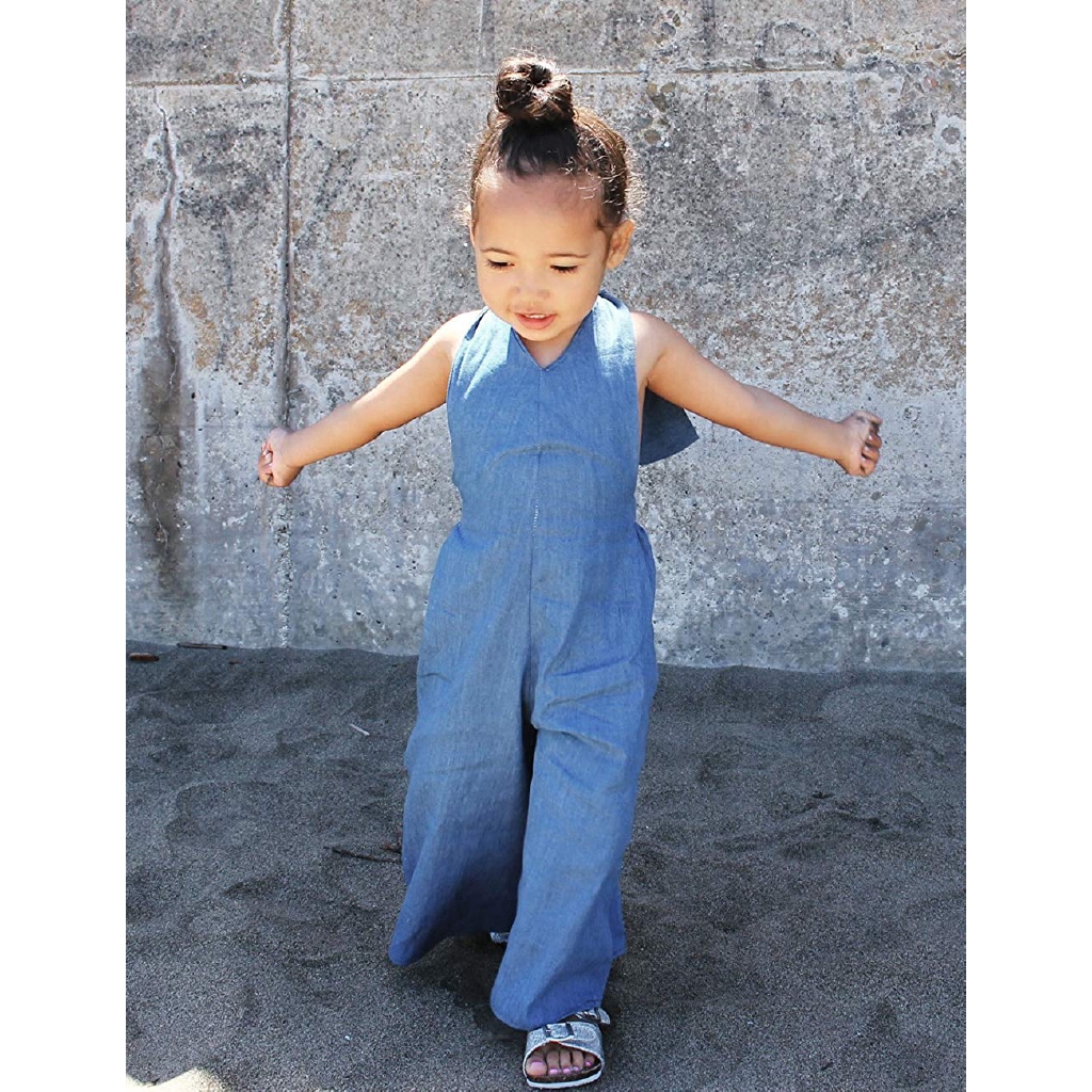dressy denim jumpsuit