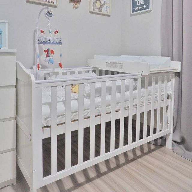 crib and bed