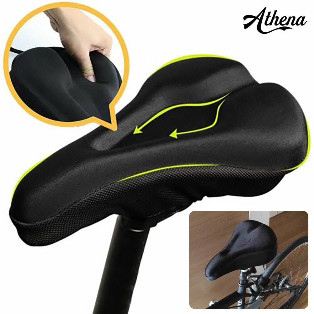 leonBonnie Comfortable Bike Seat Bicycle Saddle MTB Mountain Bike Cycling Soft Seat Cover Cushion Cycling Accessories 