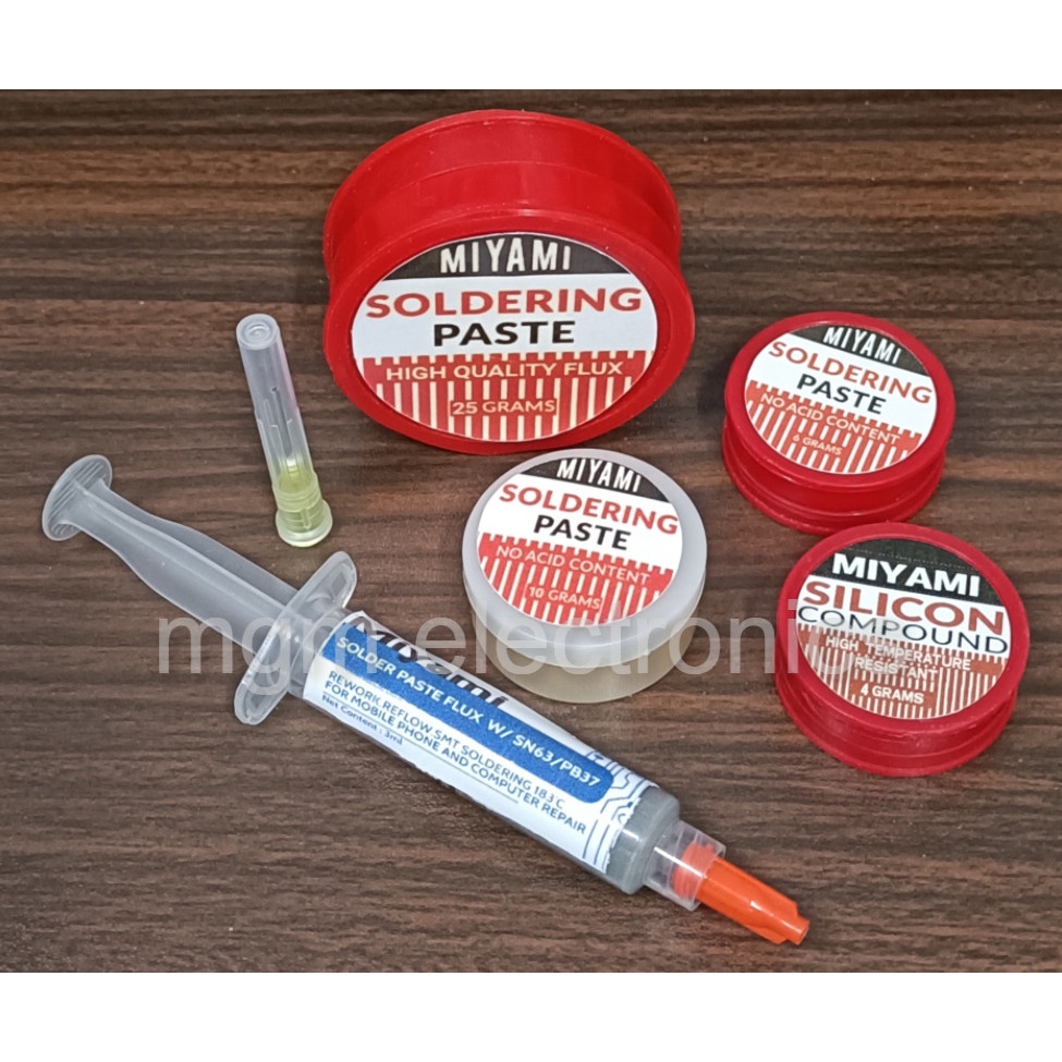 MIYAMI soldering paste, silicon compound, solder flux (4gm, 5gm, 10gm