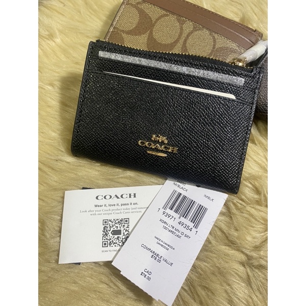AUTHENTIC/ORIGINAL COACH MINI SKINNY ID CASE CARD HOLDER WALLET - ORIGINAL,  US IMPORTED | Shopee Philippines
