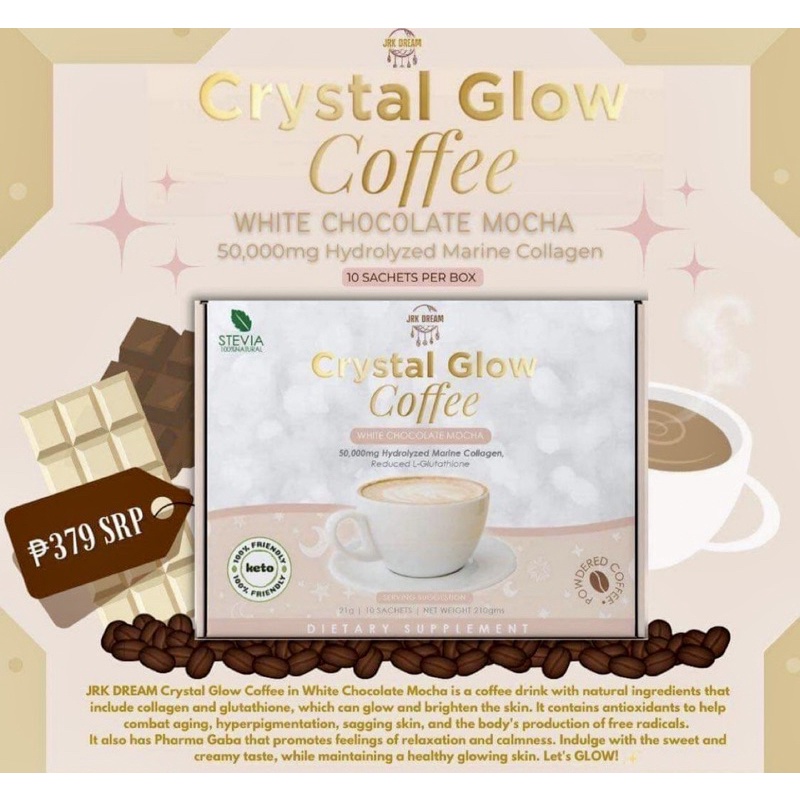 Crystal Glow coffee ( White Chocolate Mocha) 100% AUTHENTIC