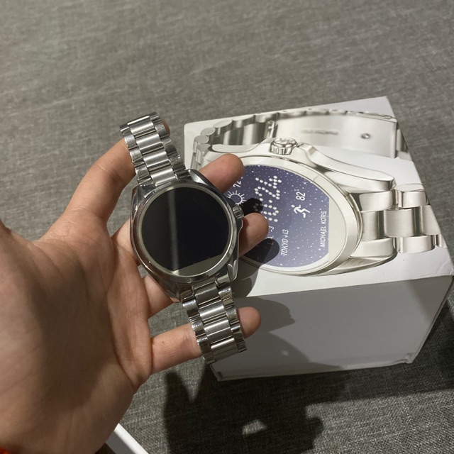 silver mk smart watch