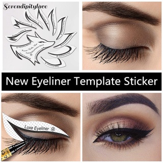 10pcs eye makeup stencils winged eyeliner stencil template shaping tools eyebrows eye shadow makeup template tool stickers card shopee philippines