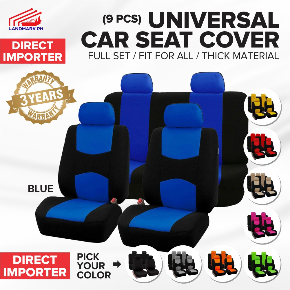Universal Car Seat Cover 9pcs Full Set / Car Seat / Seat Cover / Car