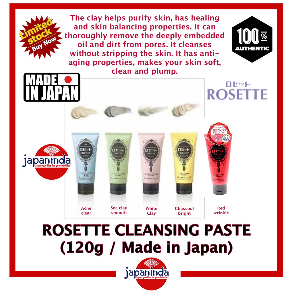 Rosette Cleansing Pasta Muddy Sea Smooth – 120g, Japanische Gesichtsreinigung