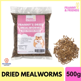 Franny & Friends Dried Mealworms 500g Bird Food Hamster Food Turtle Food Mealworms