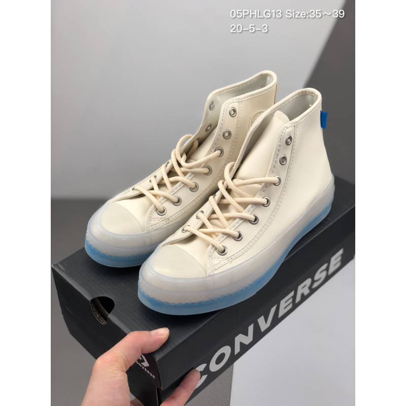 Original Converse Chuck Taylor All Star Converse Blue Transparent Jelly  Bottom Sneakers Women Leather Casual Shoes 35-39 | Shopee Philippines