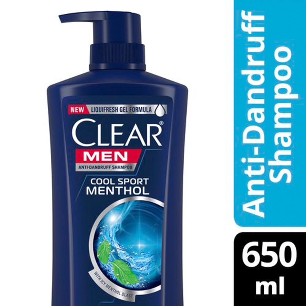 Clear Men Anti Dandruff Shampoo Cool Sport Menthol 650ml Shopee