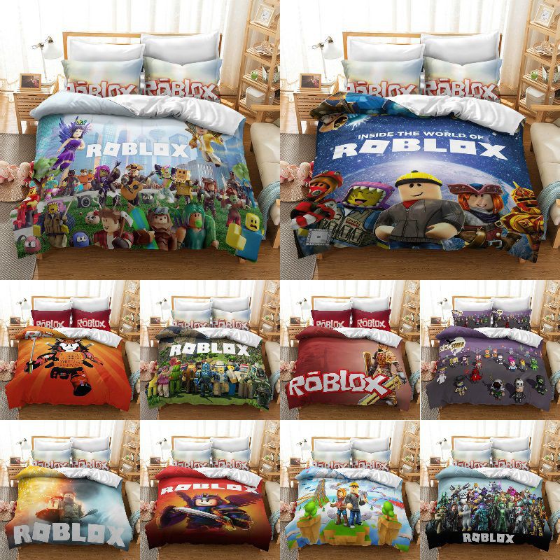 Roblox 3d Printed Bedding Set Duvet Cover Pillowcase Bed Set King Queen Double Shopee Philippines - roblox sheet set