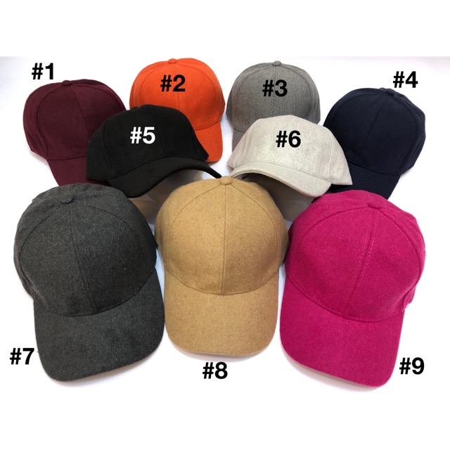 plain wool baseball cap