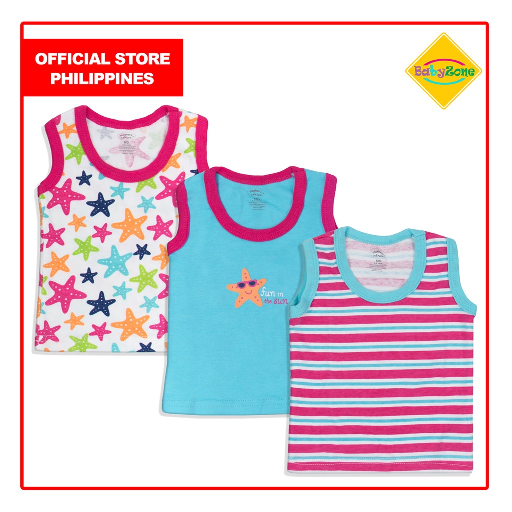 eoAMother's Choice 3 Pack Sleeveless Tank Top Tees (Fun in the Sun