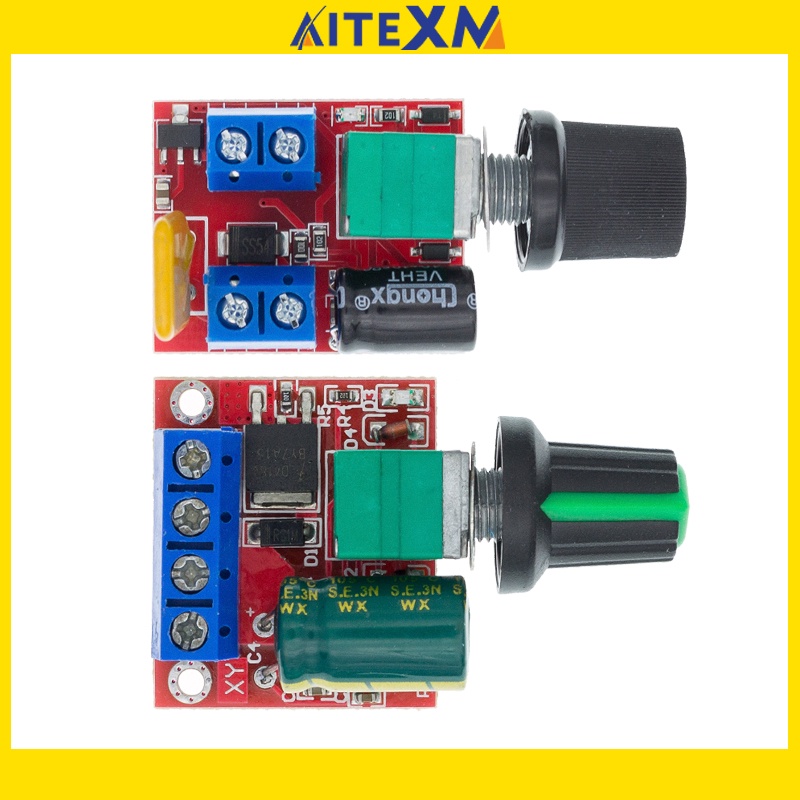 Mini 5A 90W PWM DC Motor Speed Controller - Adjustable 4.5V To 35V Regulator Module
