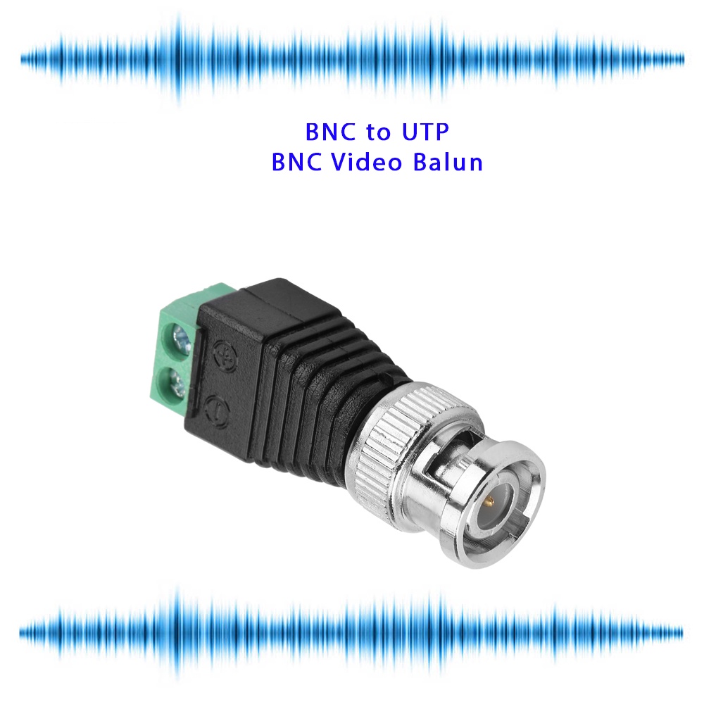BNC Male Plug Connector / video balun UTP to BNC cat5/cat5e/cat6 ...