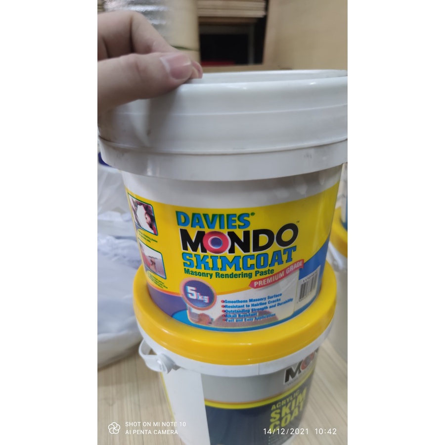 Davies Mondo Skimcoat SK2 , 2 Component Masonry Rendering Paste 4Liters