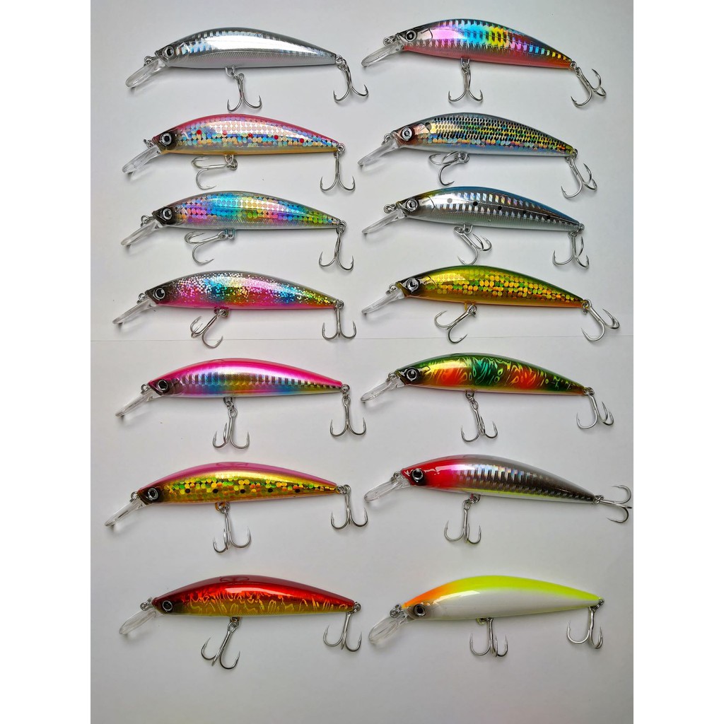 heavy sinking minnow lure Japanese brand 90mm 27G 14 colors Shopee