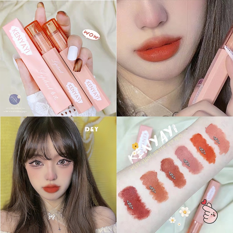 KENYAYI Korean Matte Nude Lip tint Velvet Matte Liquid lipstick Long