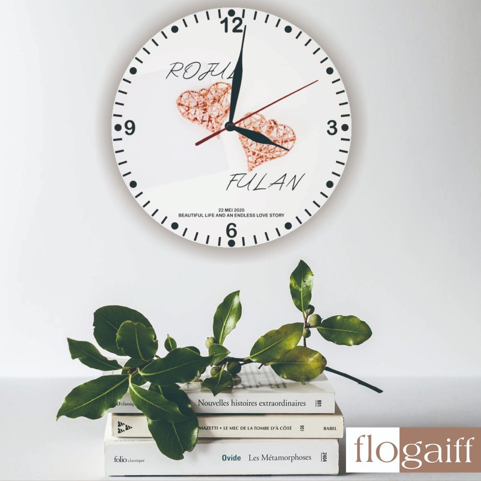 Esthetic Wall Clock Custom Name Wedding Wall Decor Esthetic For Unique Minamalis Clocks Shopee Philippines