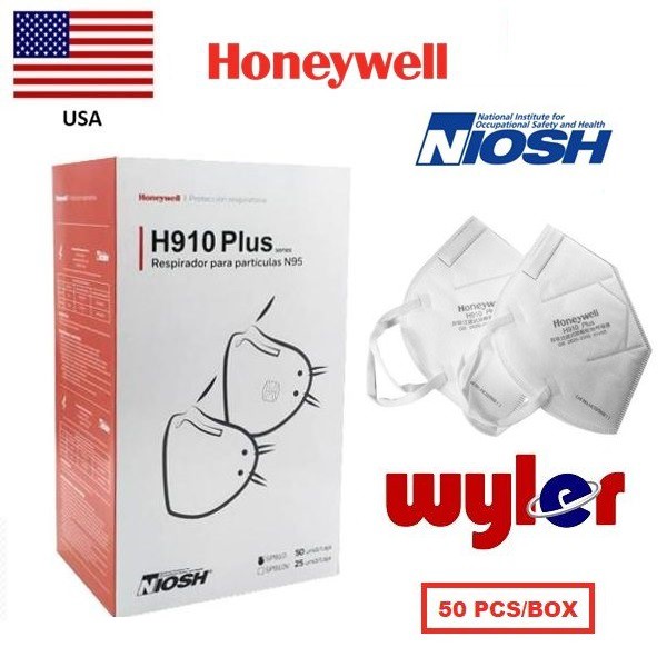 50PCS Honeywell H910 Plus N95 Respirator Face Mask Niosh Approved 95% ...