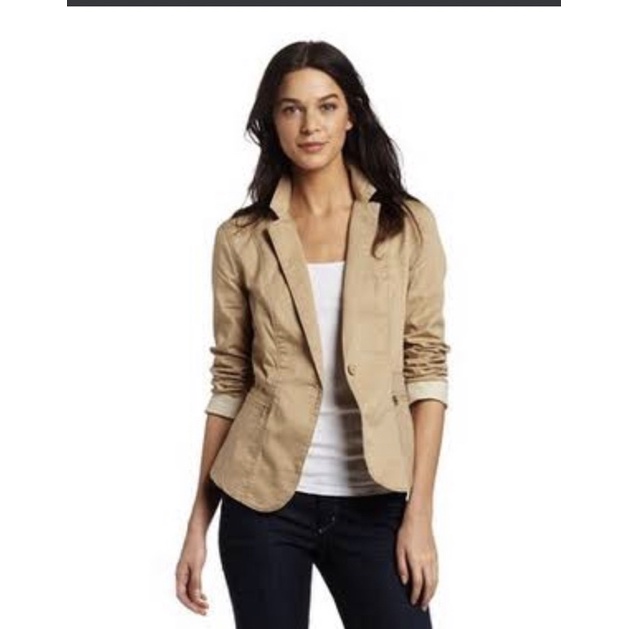 khaki blazer womens outfit