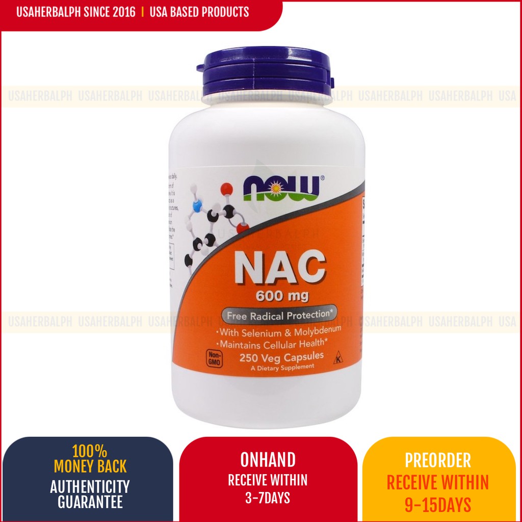 Now Foods, NAC, 600 - 1000mg | Shopee Philippines