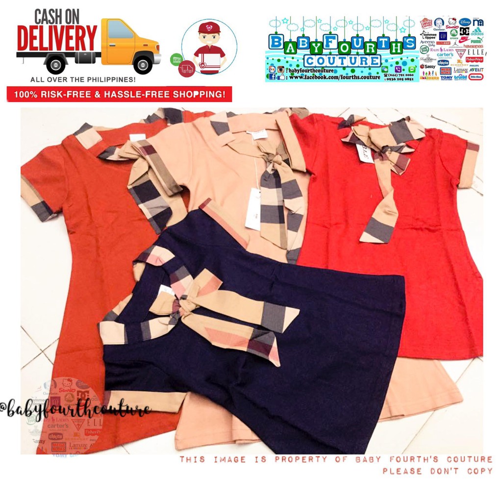 burberry inspired baby dress