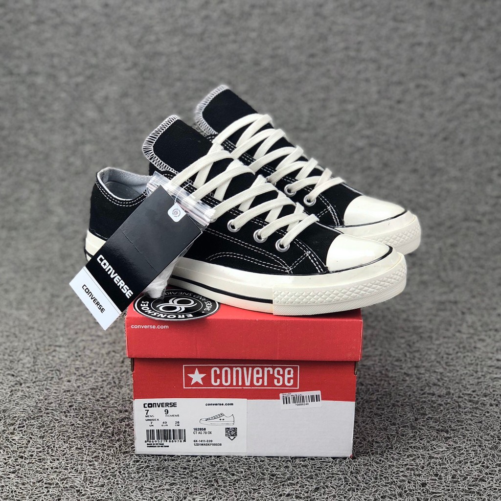 Converse 70s Low Black White | Shopee 