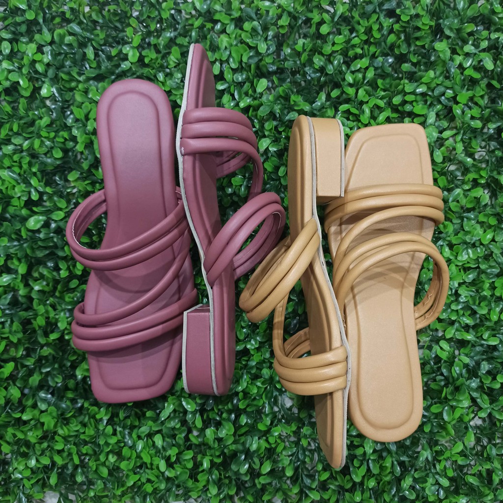 (MADRID) 1-Inch Block Heels Square Toe Z-Stick Strap Marikina-Made ...