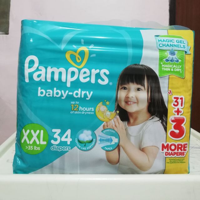 pampers baby dry 34 pack