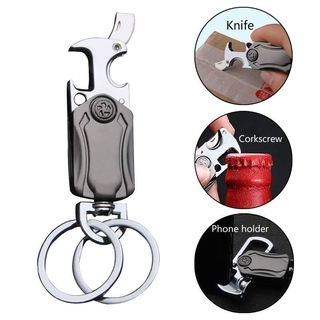 High quality metal finger top keychain bottle opener men's waist buckle creative car key chain gift pendant