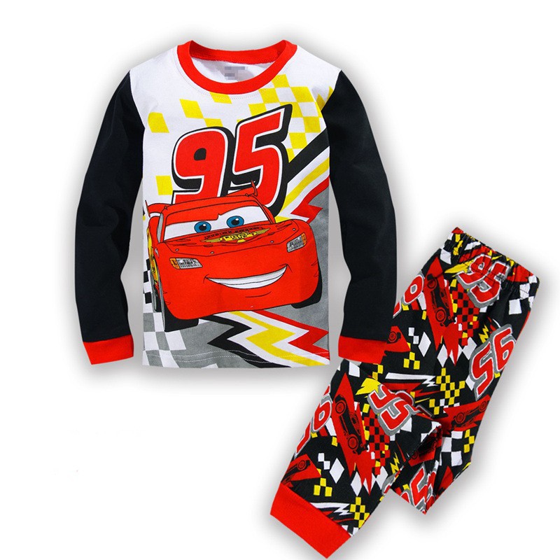 Cars Pajamas Clothes Boys Kids Autumn Homewear FBU321 | Shopee Philippines