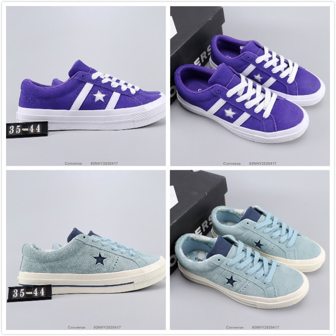 blue and purple converse