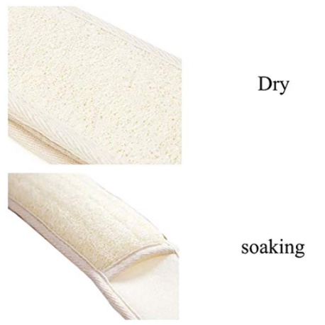 1pcs Exfoliating Natural Loofah Back Strap Bath Shower Body Sponge Scrubber Spa Brush Towel