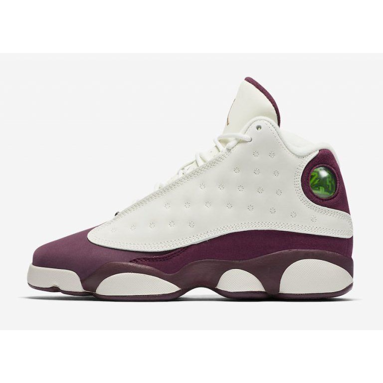jordan 13 purple and white