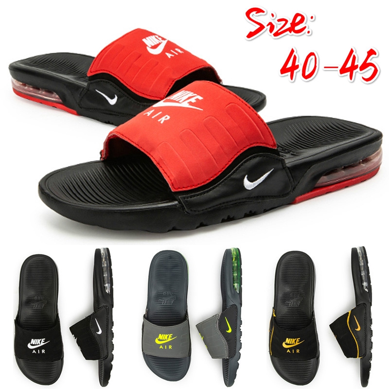 nike slippers red and gold