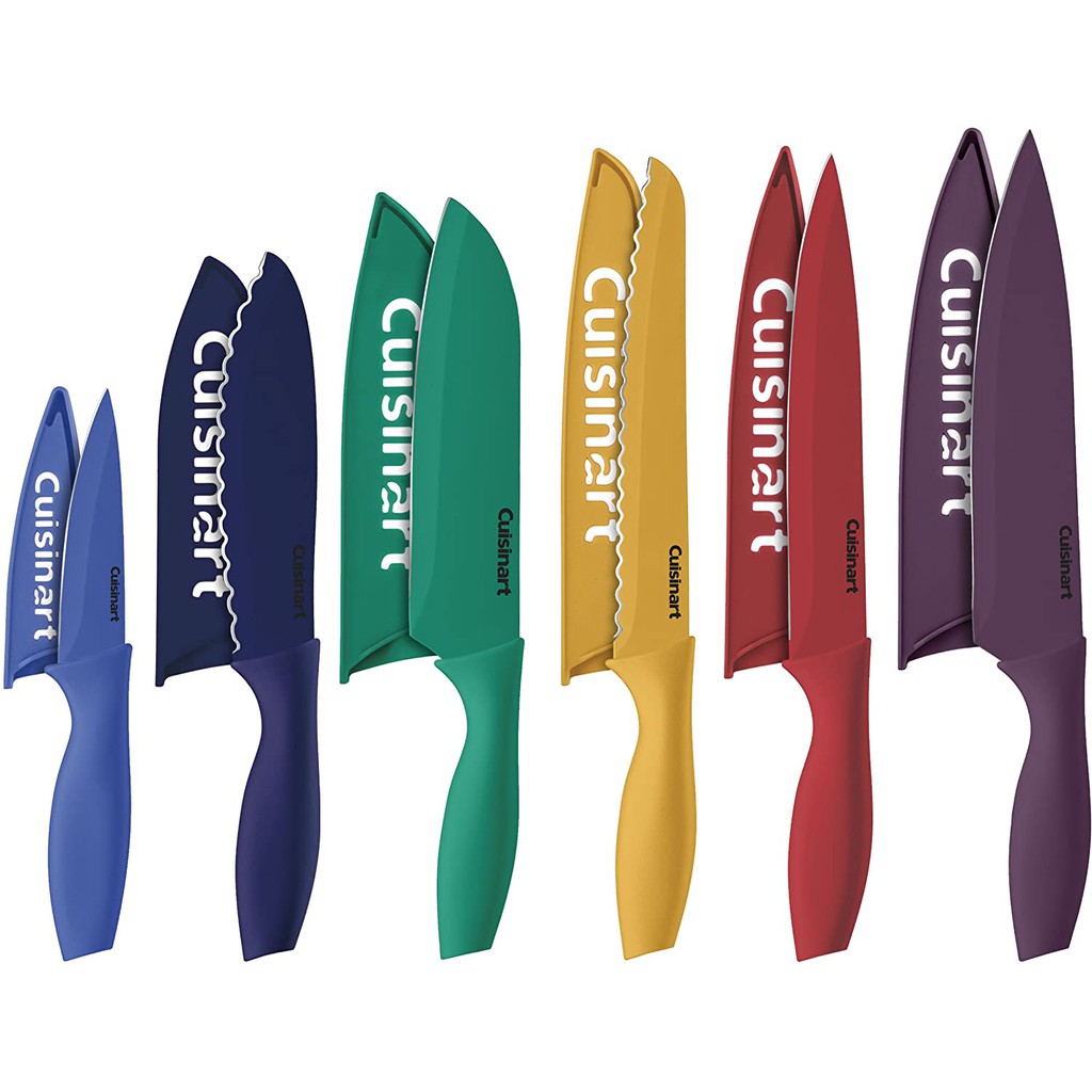 Cuisinart C55-12PCKSAM 12 Piece Color Knife Set with Blade Guards (6