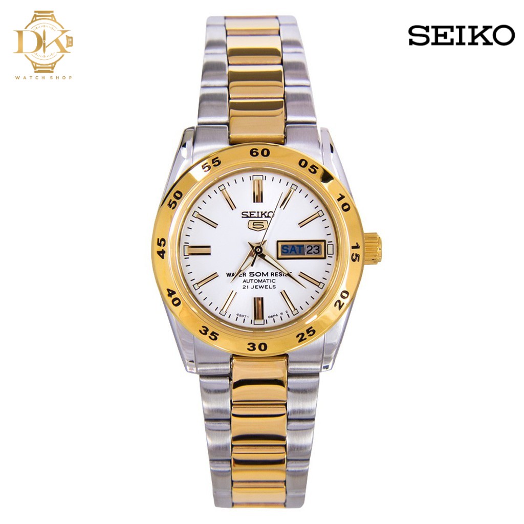 Seiko 5 Sport Automatic SYMG42K1 Silver/Gold All Stainless Steel Women's Watch  50m | Shopee Philippines