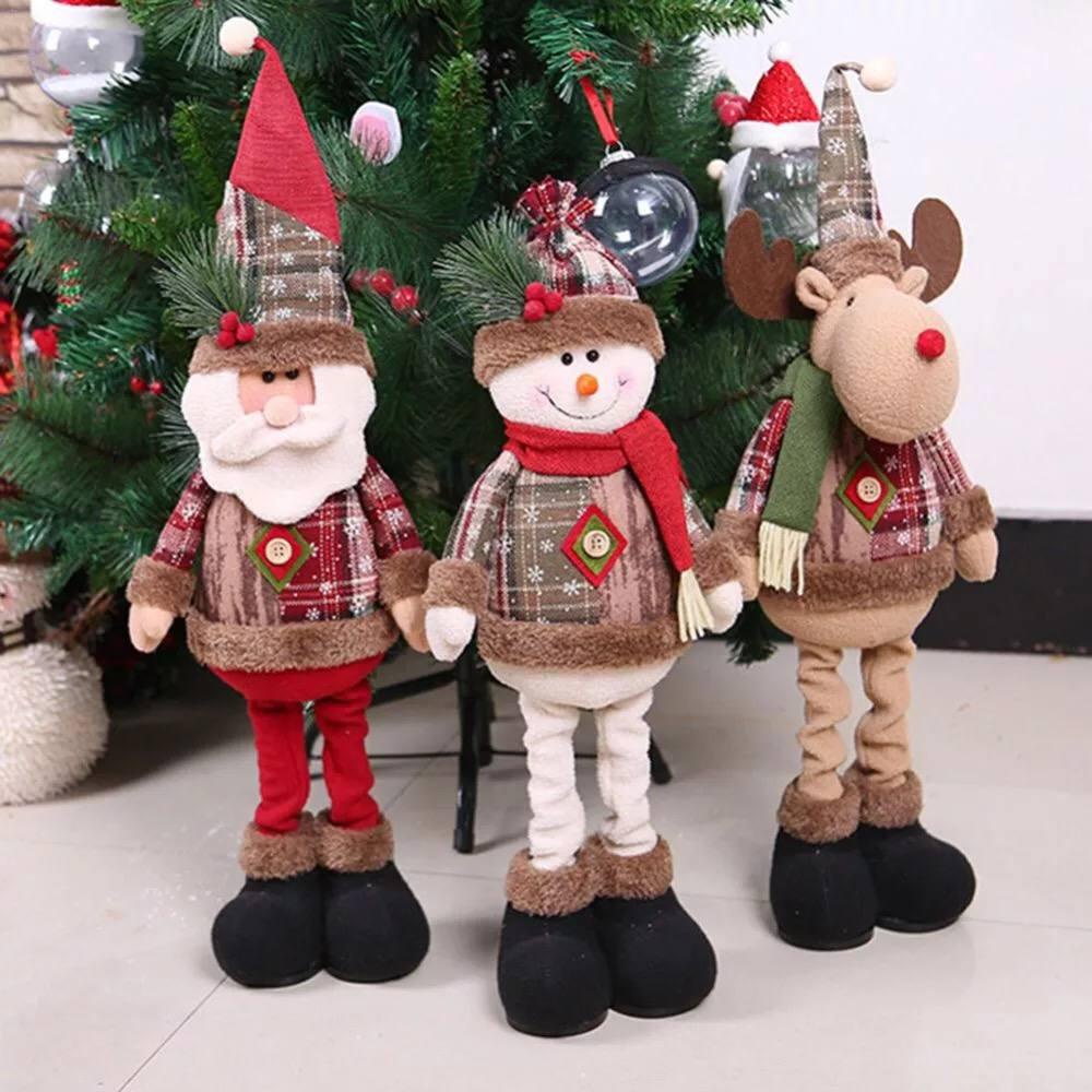 Christmas Dolls Standing (Santa, Snowman and Elk) 50cm height | Shopee ...