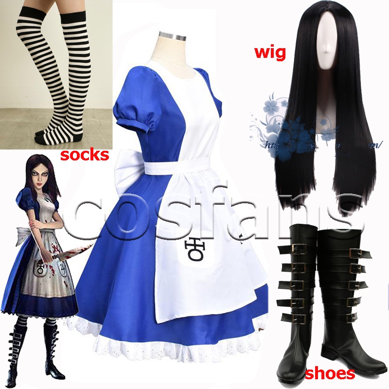 Network wide launch▽♛Game Alice Madness Returns Cosplay Costume Princess  Dress Maid Dress Made Hallo | Shopee Philippines