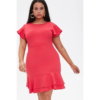 hot pink plus size dress