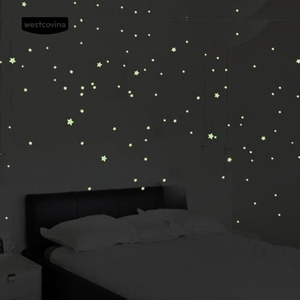 Cod Luminous Stars Glow In The Dark Ceiling Wall Stickers Decals For Kids Room