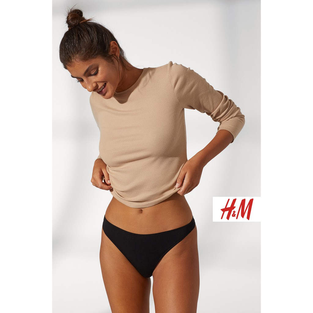 3 12 pcs H&M Thong Brief Stretch Cotton Low Waist TBACK Assorted