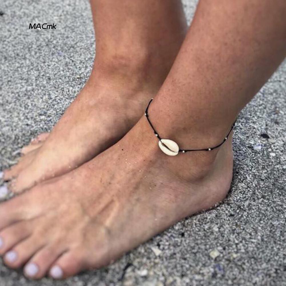 Bohemian Women Shell Ankle Bracelet Anklet Gold Silver Chain Foot Sandal Jewelry